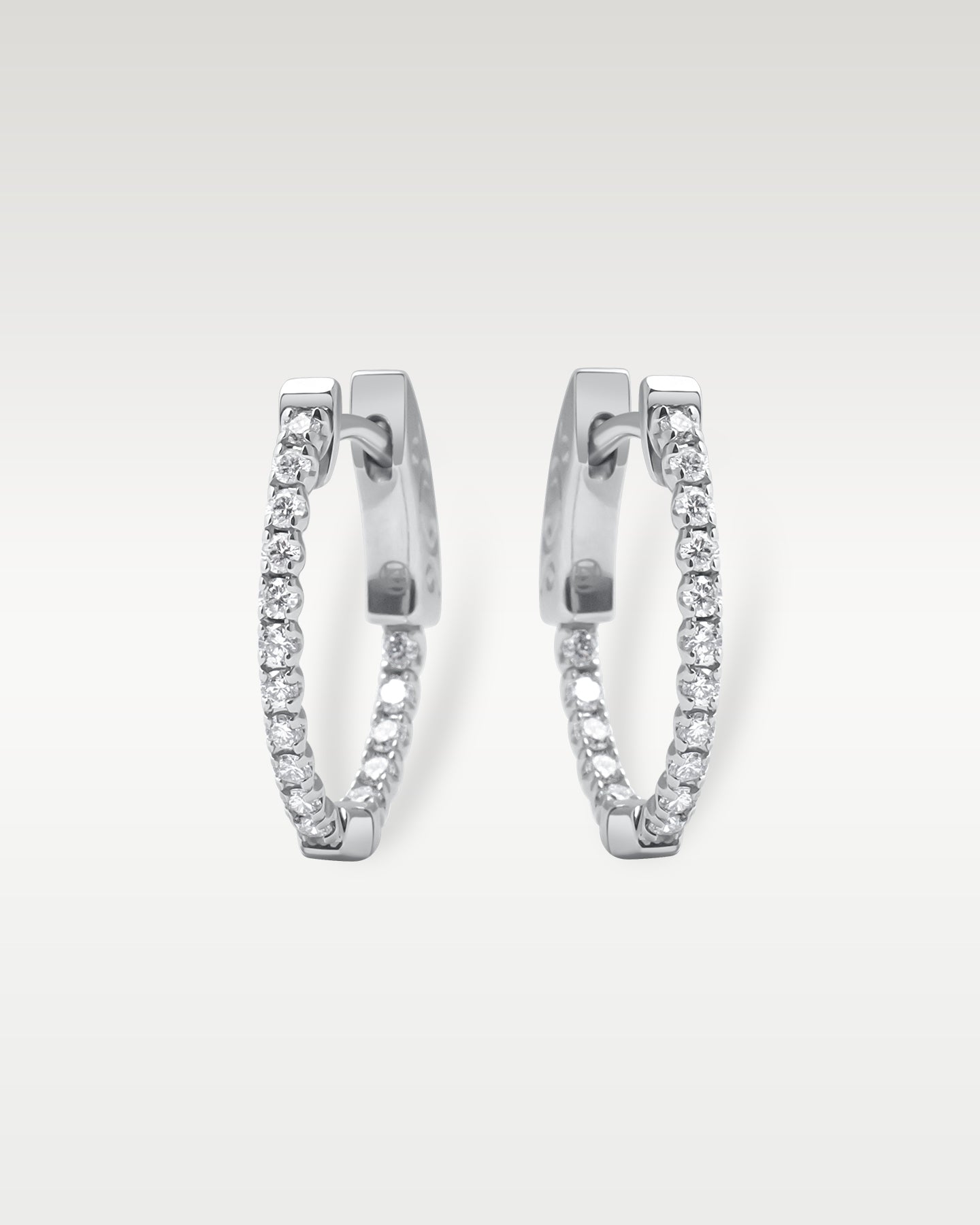 White Gold Diamond Hoop Earrings | Noah's Fine Jewelry Dallas