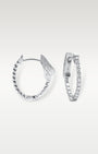 White Gold Diamond Hoop Earrings | Noah's Fine Jewelry Dallas