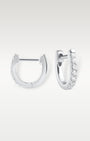 White Gold Diamond Huggie Hoop Earrings | Noah's Fine Jewelry Dallas