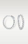 White Gold Inside Out Diamond Pave Hoop Earrings | Noah's Fine Jewelry Dallas