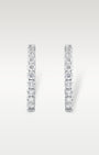 White Gold Inside Out Diamond Pave Hoop Earrings | Noah's Fine Jewelry Dallas