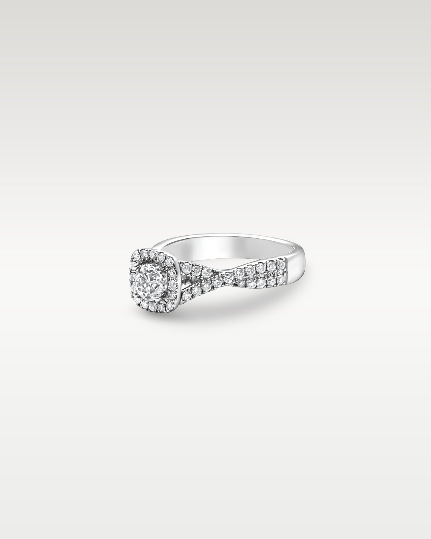 14k White Gold Diamond and Sapphire Accent Engagement Ring | Noah's Fine Jewelry DFW, Texas