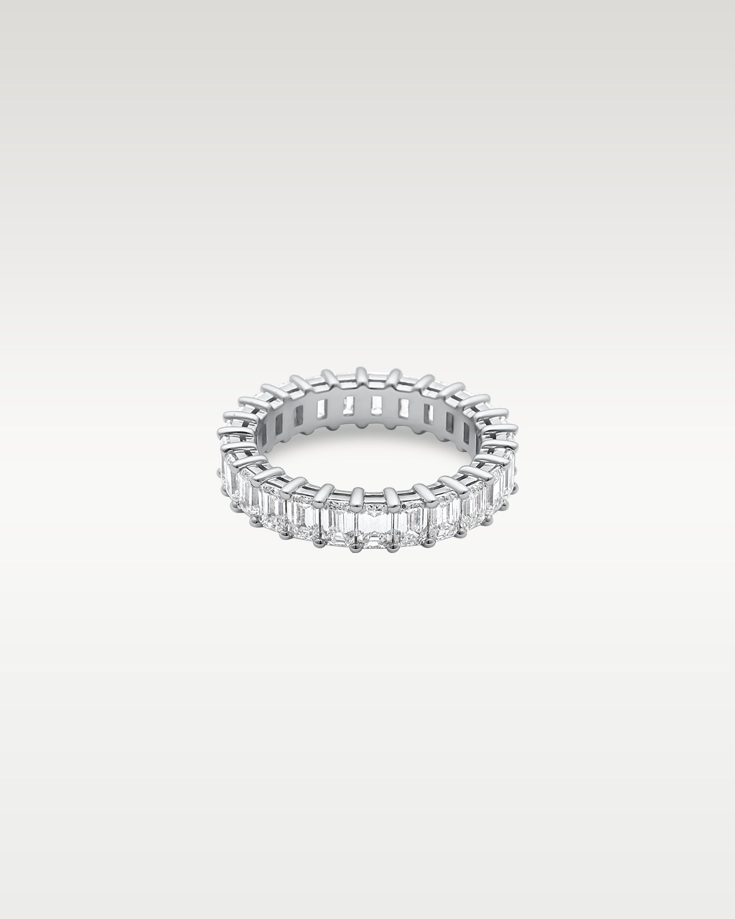 18k White Gold Emerald-Cut Diamond Eternity Band | Noah's Fine Jewerly TX