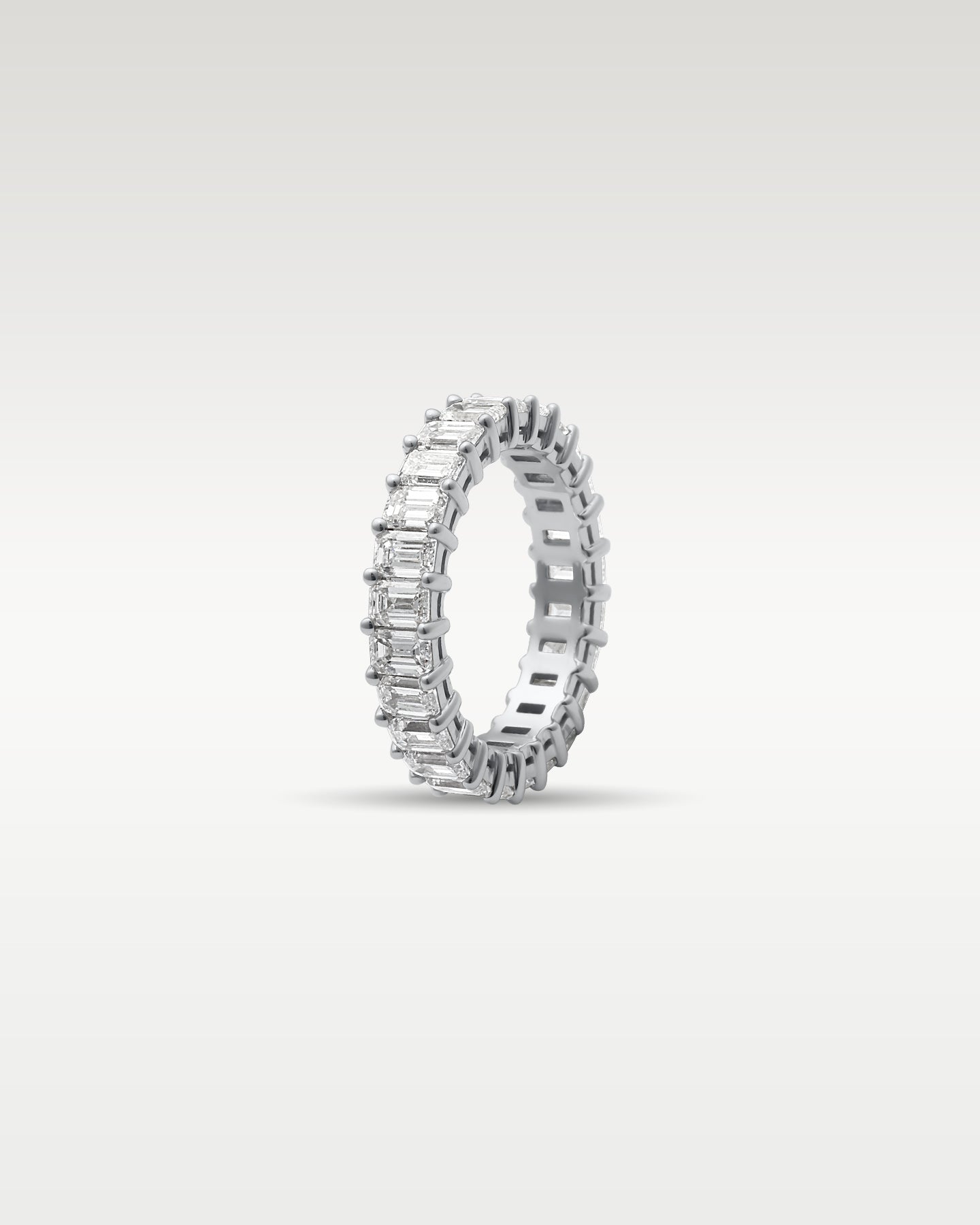 18k White Gold Emerald-Cut Diamond Eternity Band | Noah's Fine Jewerly TX