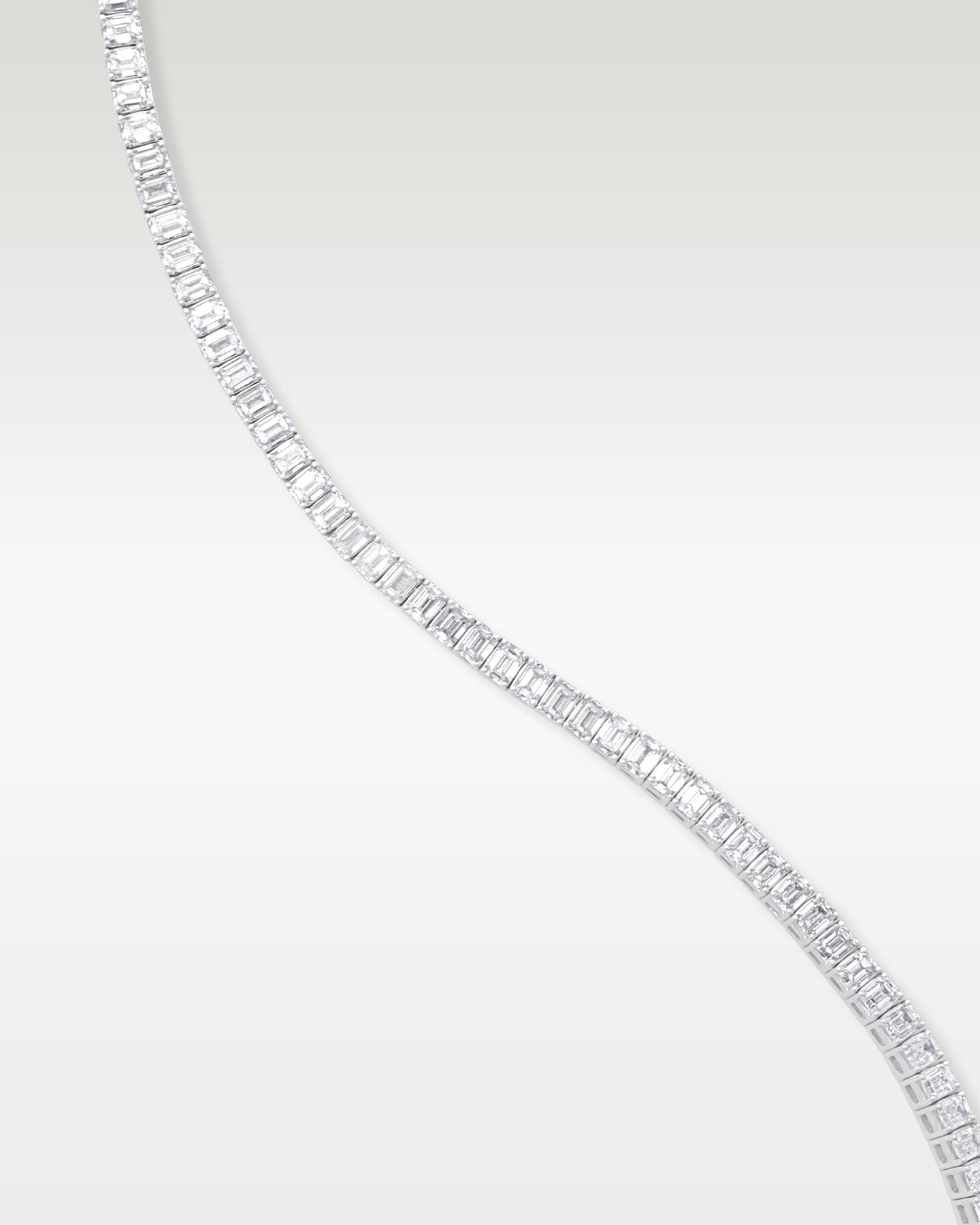 White Gold Emerald-Cut Tennis Bracelet | Noah's Fine Jewelry and Watches Dallas