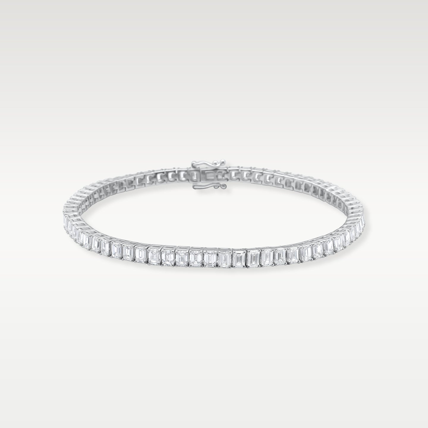 White Gold Emerald-Cut Tennis Bracelet | Noah's Fine Jewelry and Watches Dallas