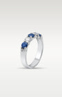 14k White Gold Five Stone Sapphire Diamond Ring | Noah's Fine Jewelry Frisco
