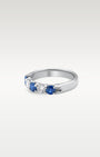 14k White Gold Five Stone Sapphire Diamond Ring | Noah's Fine Jewelry Frisco