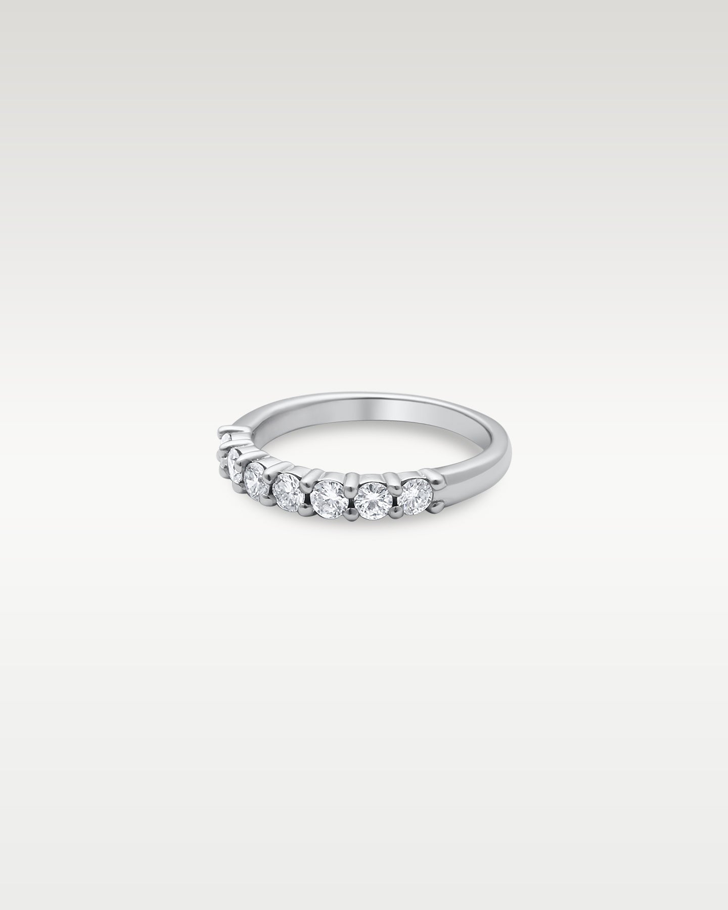 14k White Gold Half Eternity Diamond Ring | Noah's Fine Jewelry Frisco Texas