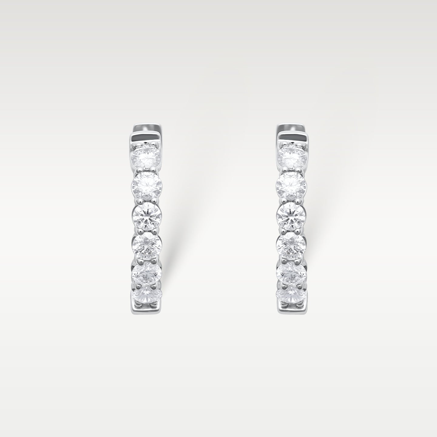 14K Gold Inside Out Diamond Hoop Earrings | Noahs Fine Jewelry & Watches