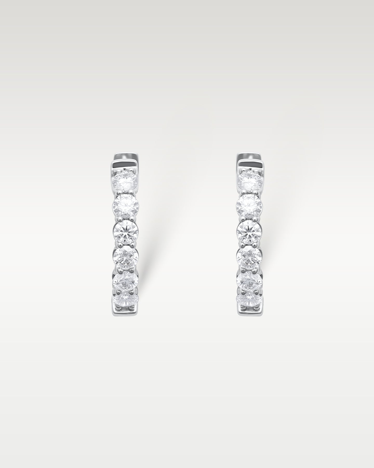 14K Gold Inside Out Diamond Hoop Earrings | Noahs Fine Jewelry & Watches