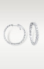 White Gold Inside Out Diamond Hoop Earrings | Noah's Fine Jewelry Dallas