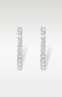 White Gold Inside Out Diamond Hoop Earrings | Noah's Fine Jewelry Dallas