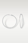 White Gold Inside Out Diamond Hoop Earrings | Noah's Fine Jewelry Dallas
