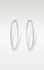 White Gold Inside Out Diamond Hoop Earrings | Noah's Fine Jewelry Dallas