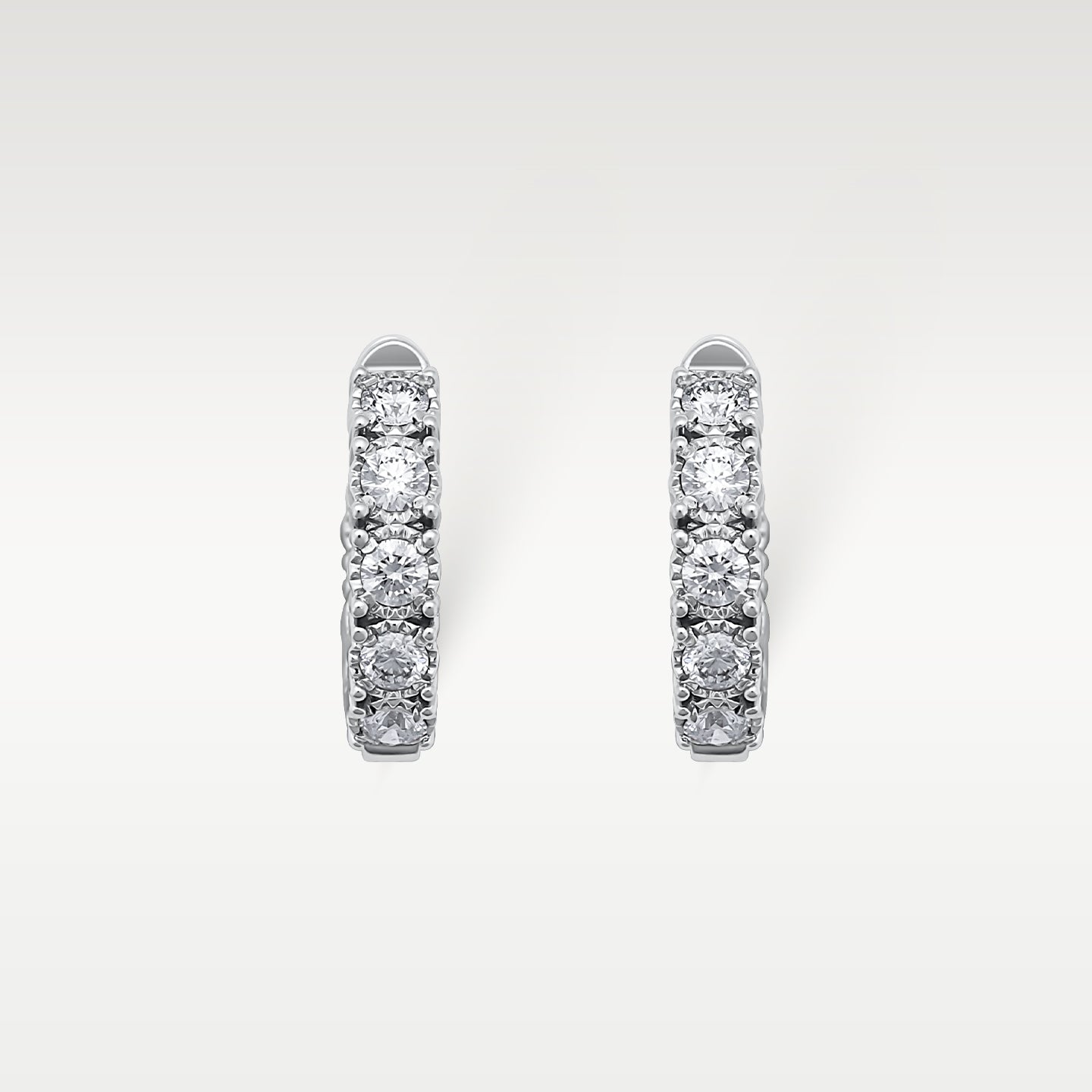 Milgrain Inside Out Diamond Huggie Hoops | Noahs Fine Jewelry & Watches TX
