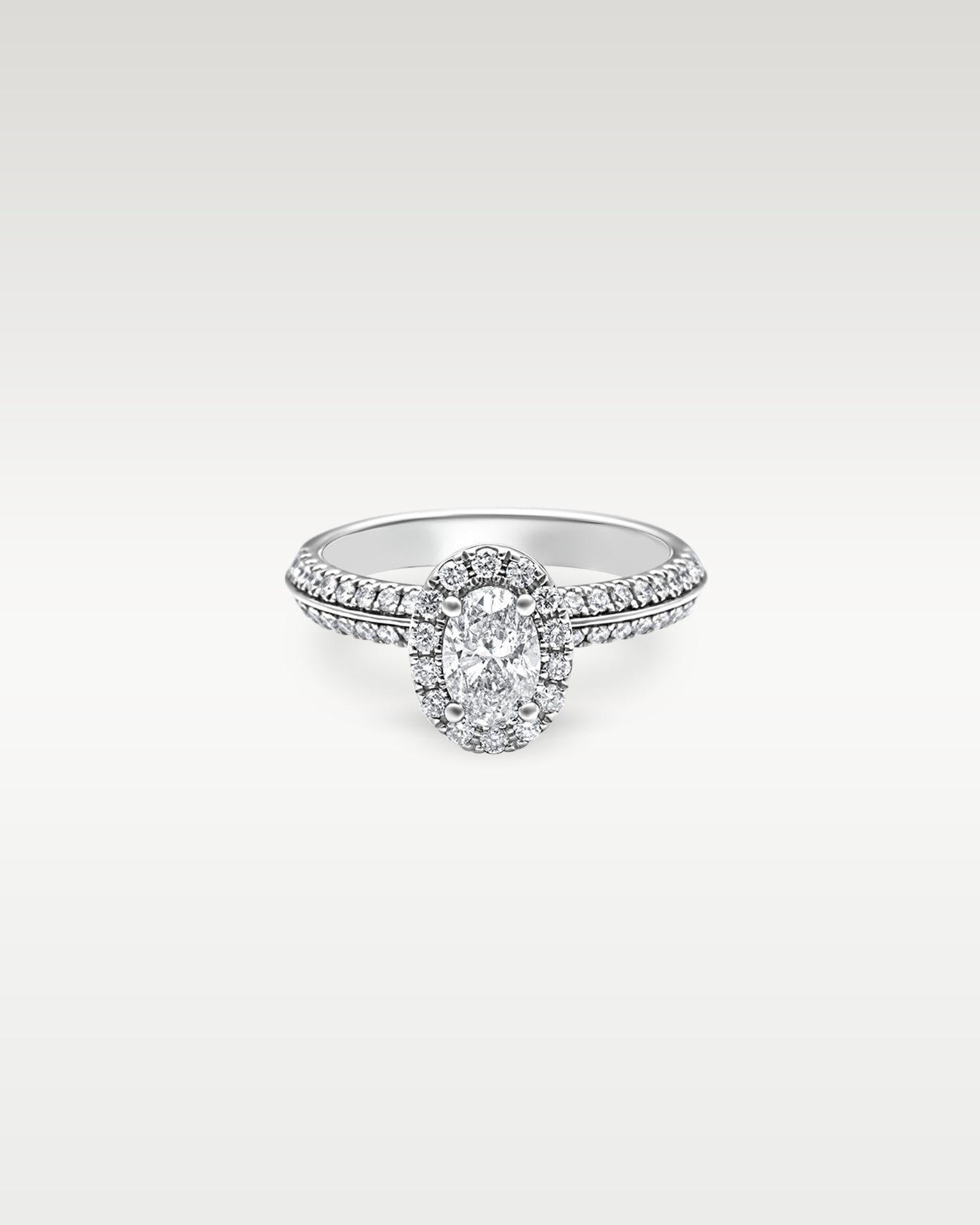 10k White Gold Oval Diamond Engagement Ring | Noah’s Fine Jewelry and Watches Dallas