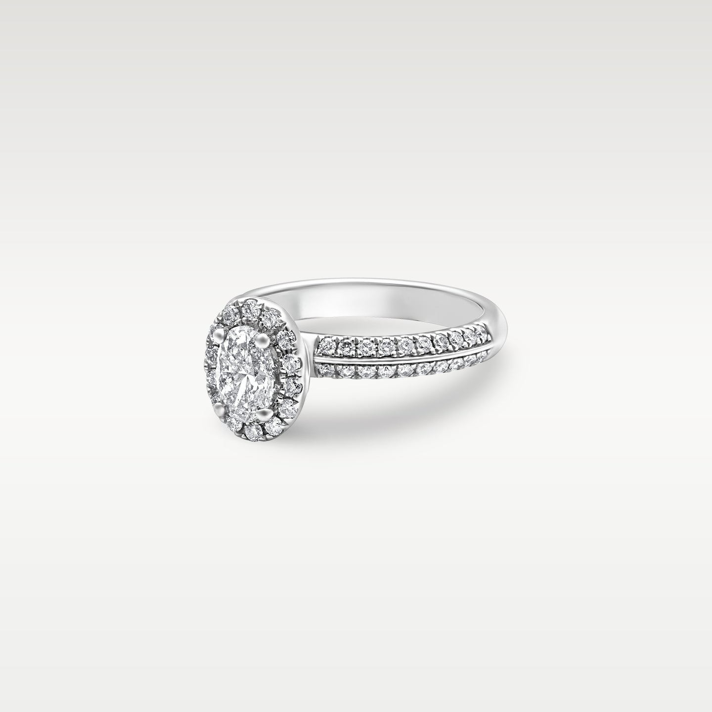 10k White Gold Oval Diamond Engagement Ring | Noah’s Fine Jewelry and Watches Dallas