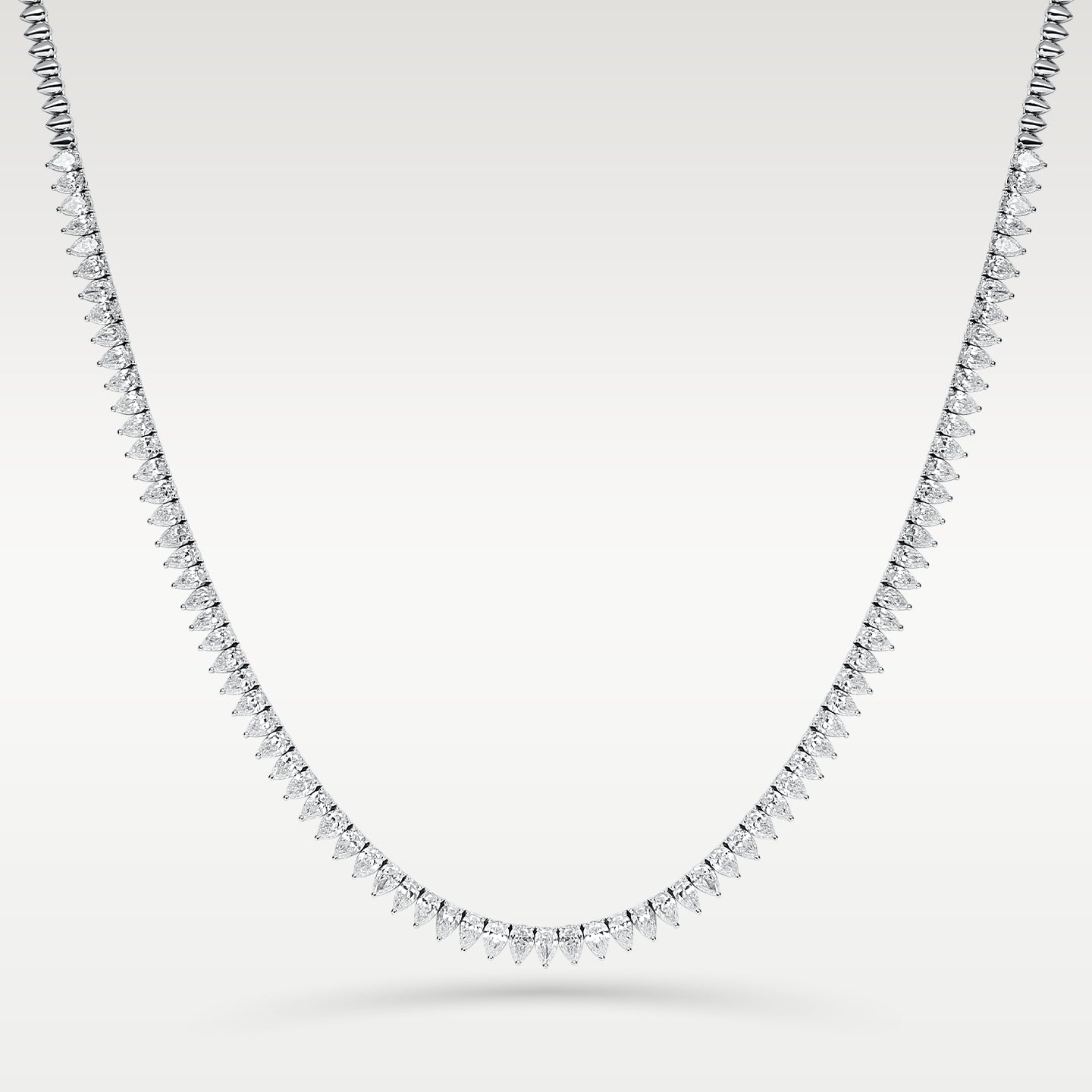18k Gold Pear Diamond Tennis Necklace | Noahs Fine Watches & Jewelry Dallas