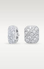 14K White Gold Rectangular Diamond Cluster Studs | Noah's Fine Jewelry Dallas, Texas