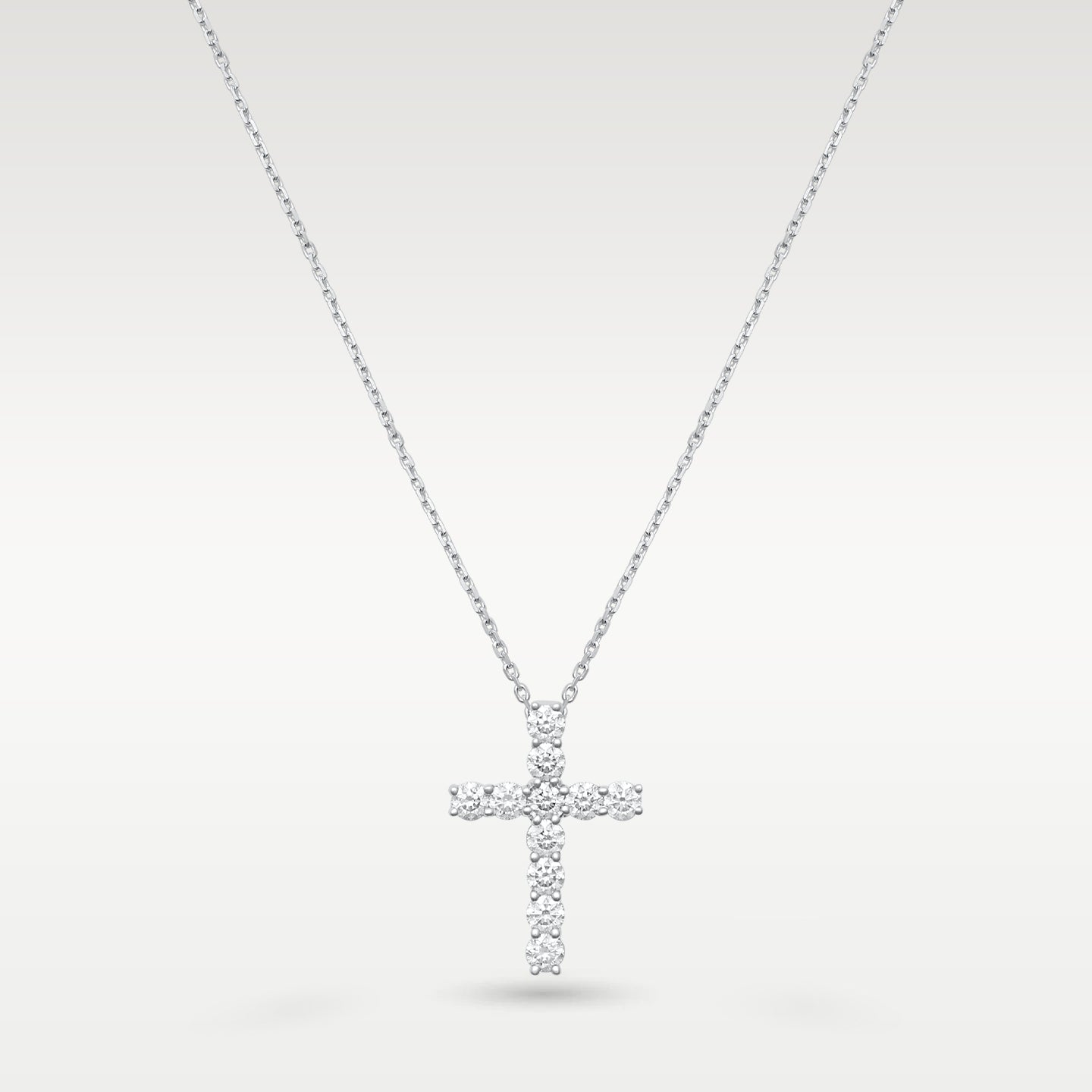 14K Gold Round Diamond Cross Pendant Necklace | Noahs Fine Watches & Jewelry Dallas