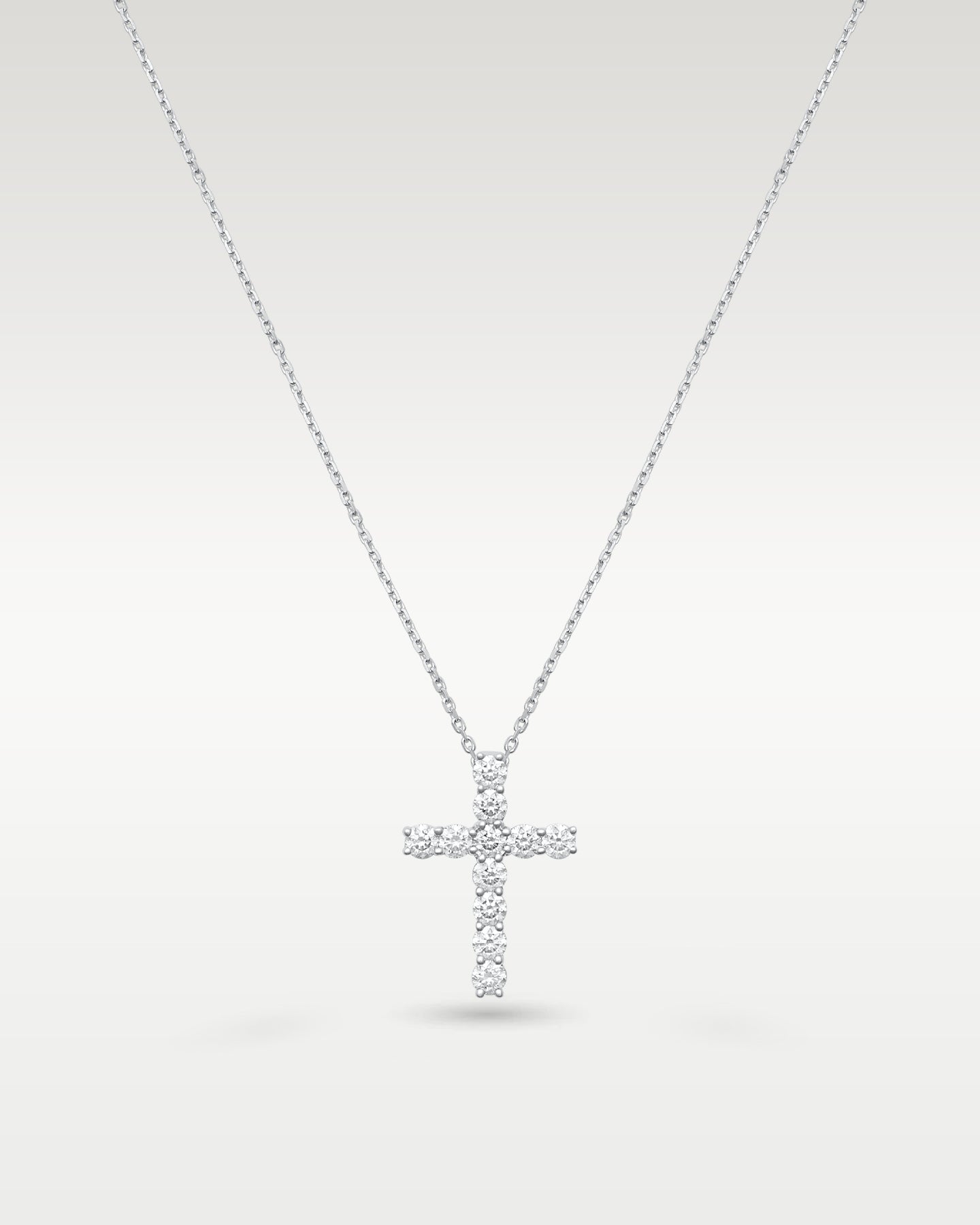 14K Gold Round Diamond Cross Pendant Necklace | Noahs Fine Watches & Jewelry Dallas