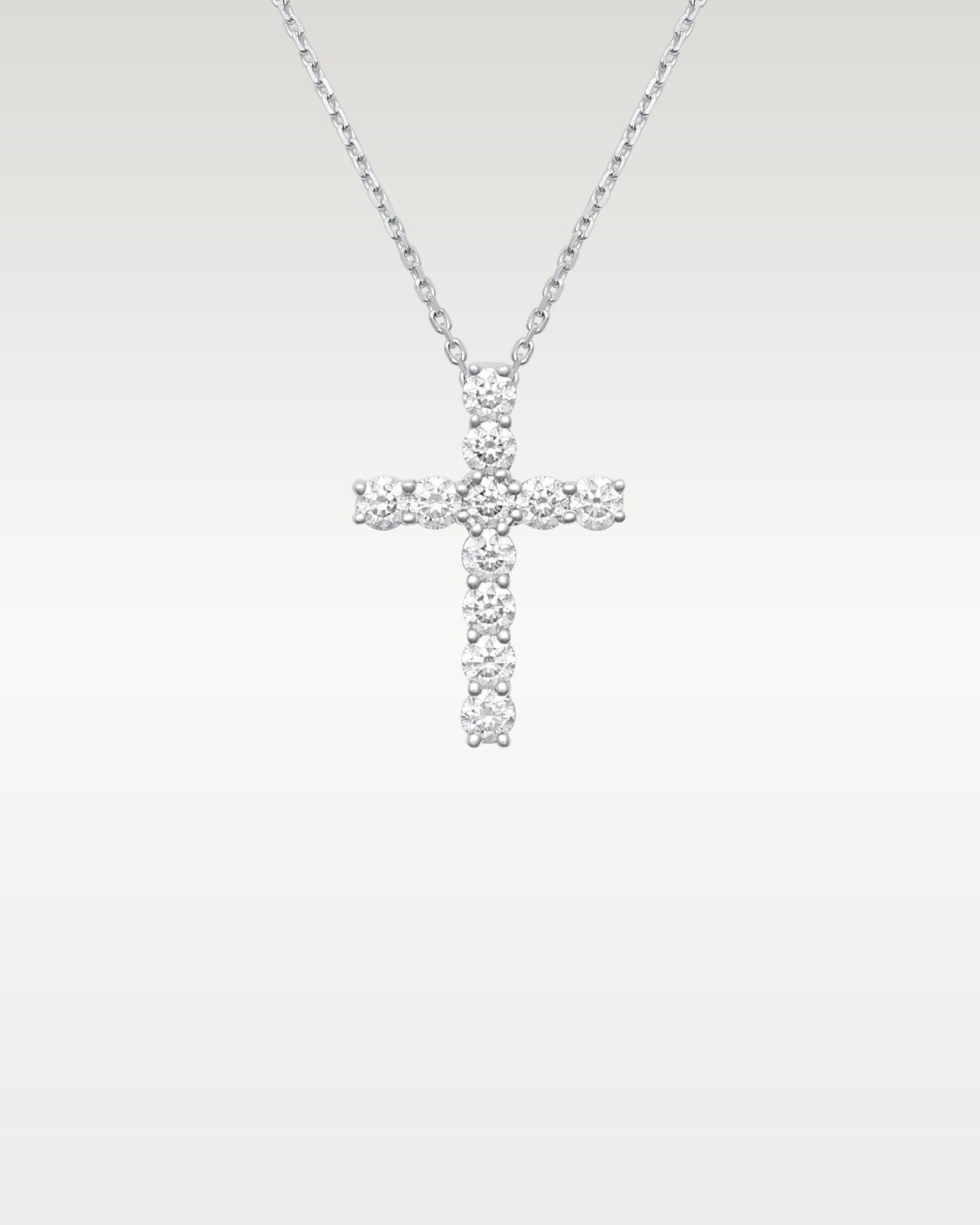 14K Gold Round Diamond Cross Pendant Necklace | Noahs Fine Watches & Jewelry Dallas