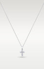 14k White Gold Six Diamond Cross Pendant Necklace | Noah's Fine Jewelry Frisco, Texas