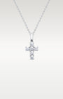 14k White Gold Six Diamond Cross Pendant Necklace | Noah's Fine Jewelry Frisco, Texas