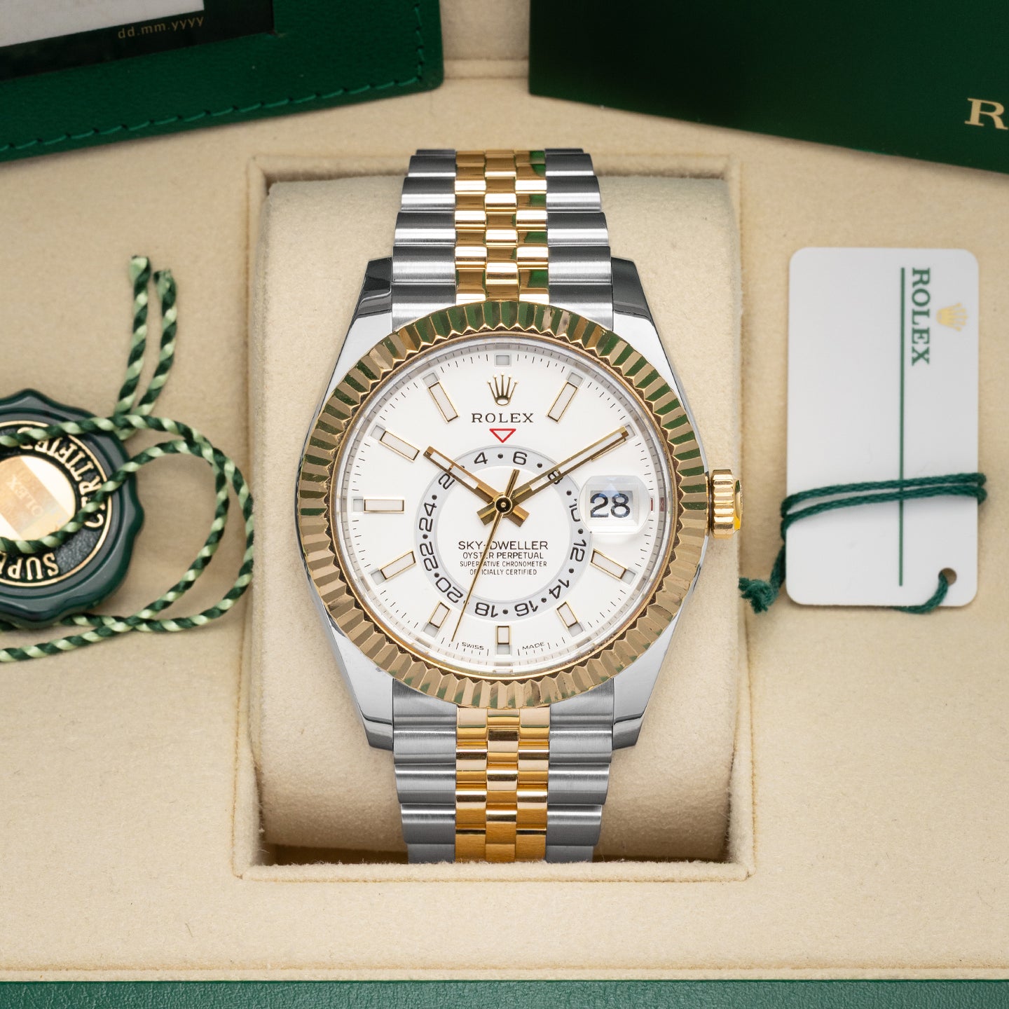 White Rolex Sky-Dweller 42 326933 | Noahs Fine Watches & Jewelry TX