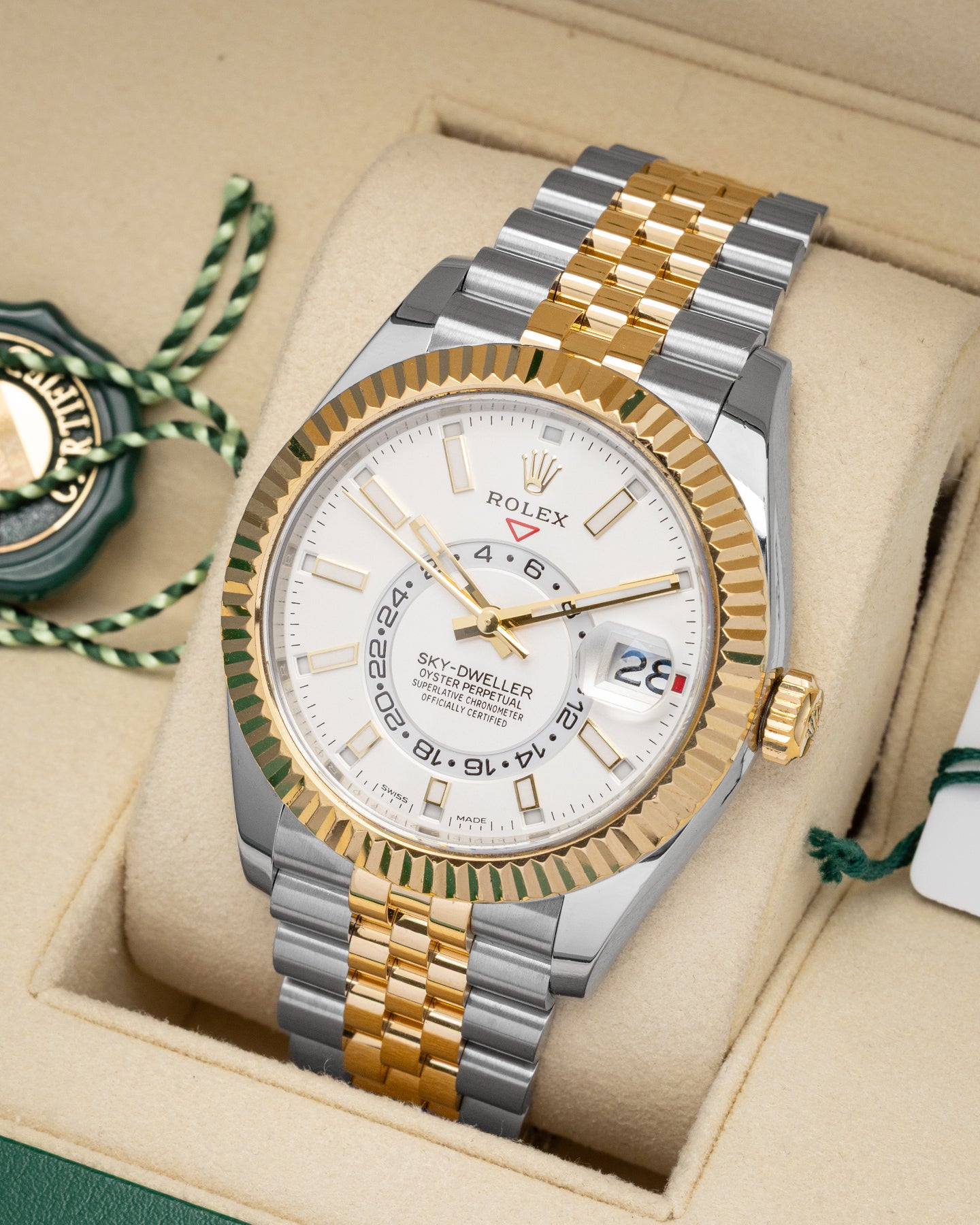 White Rolex Sky-Dweller 42 326933 | Noahs Fine Watches & Jewelry TX