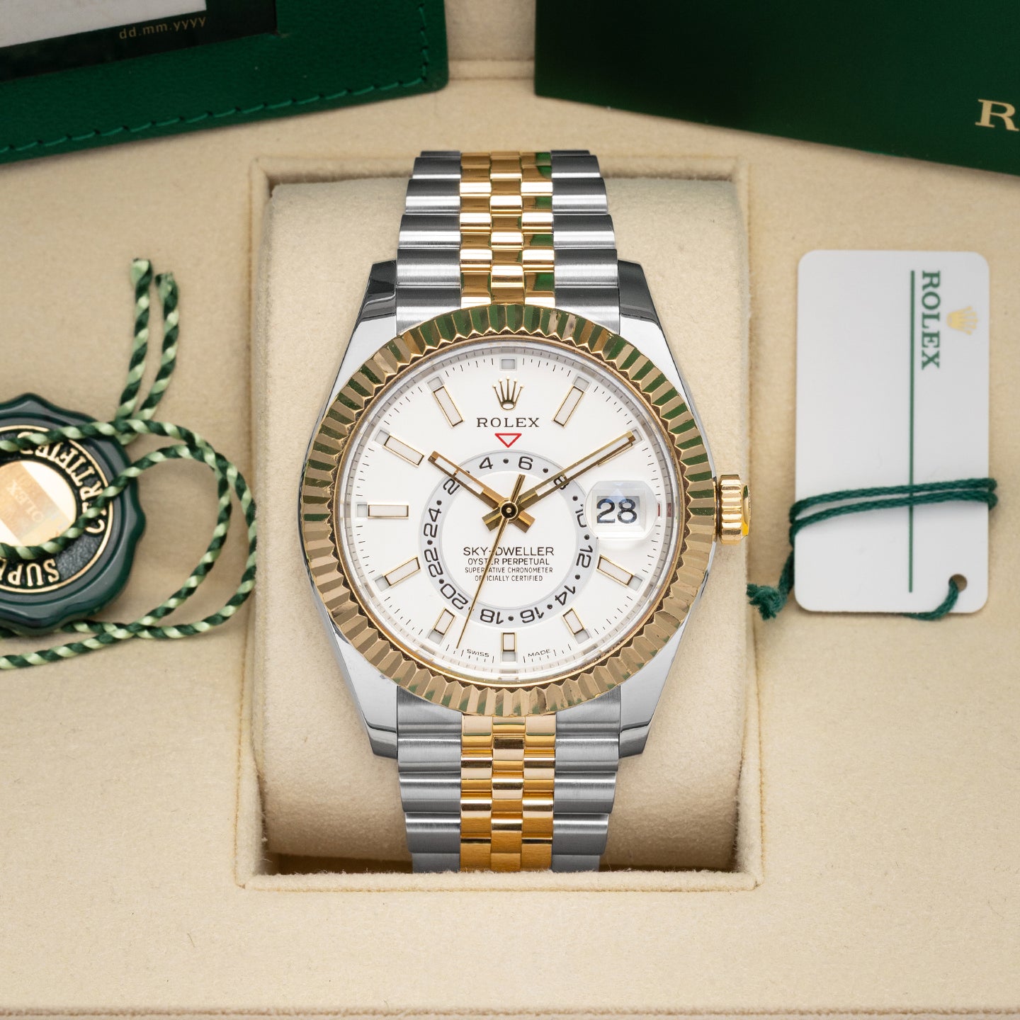White Rolex Sky-Dweller 42 326933 | Noahs Fine Watches & Jewelry TX