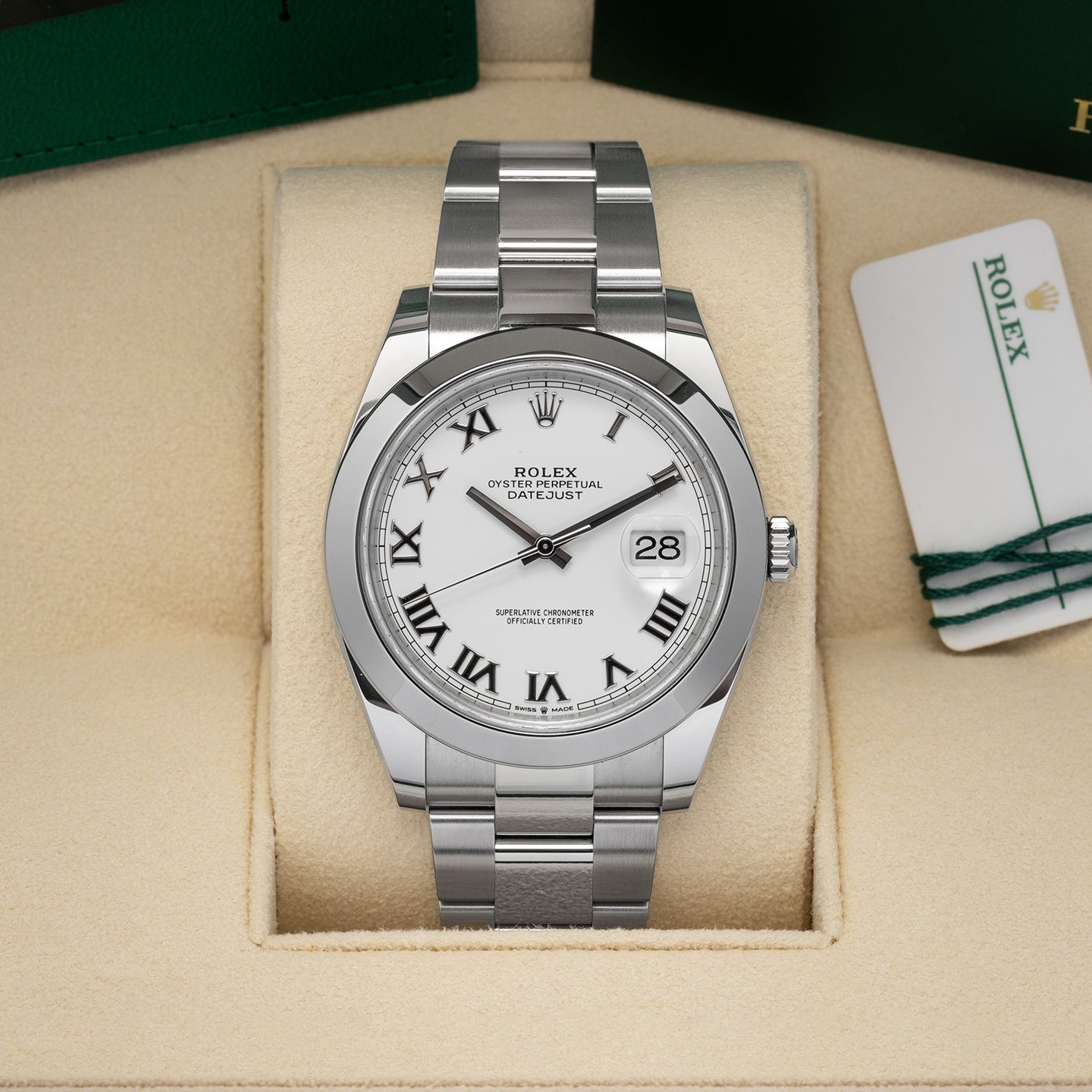 White Roman Rolex Datejust 41 126300 | Noahs Fine Watches & Jewelry DFW