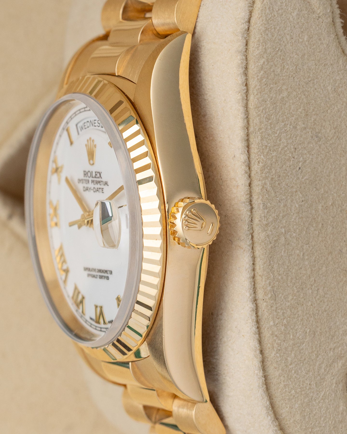 Rolex Day-Date White Roman 18238 1996 – Noah's Fine Watches & Jewelry