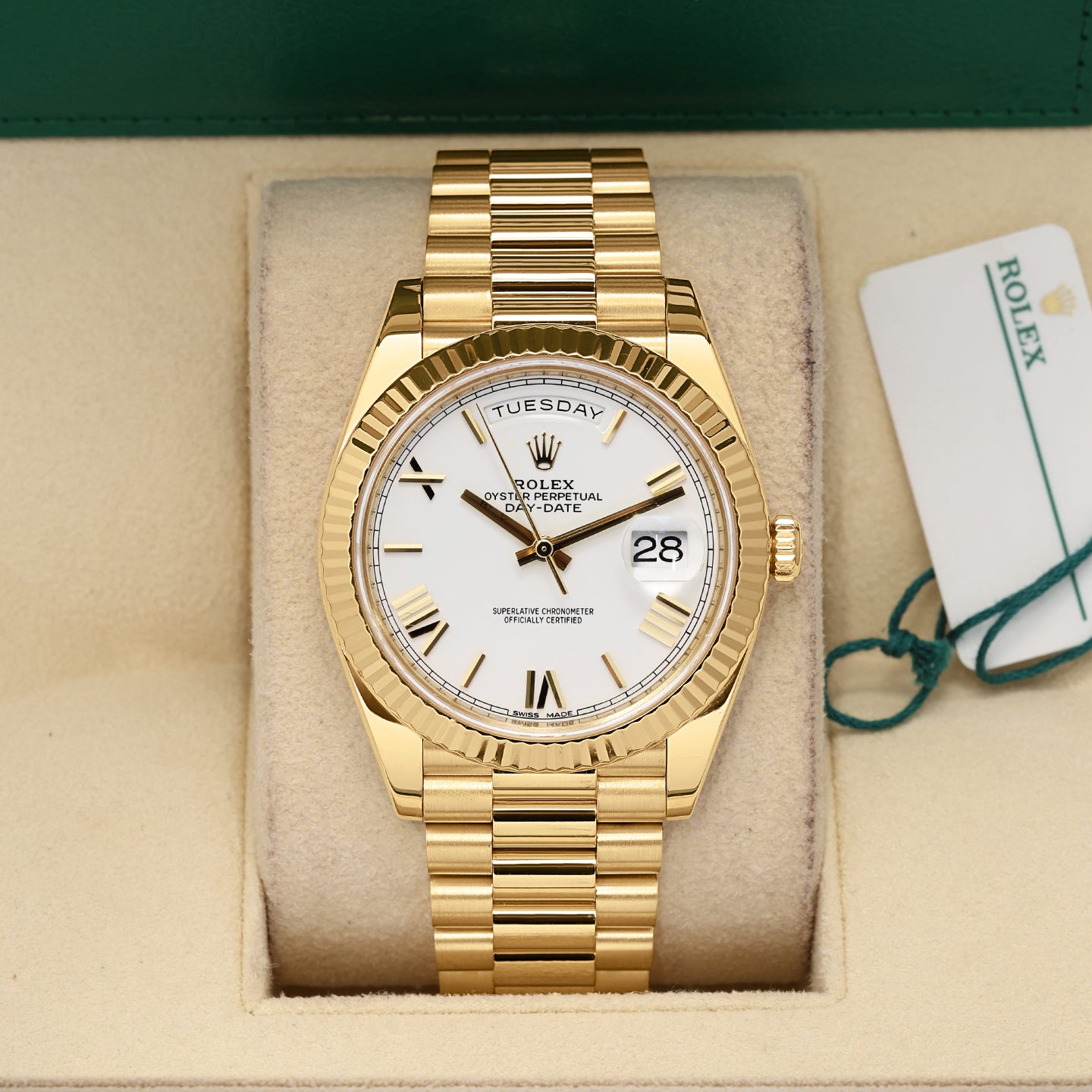 Yellow Gold Rolex Day-Date 40 228238 | Noah's Fine Watches and Jewelry