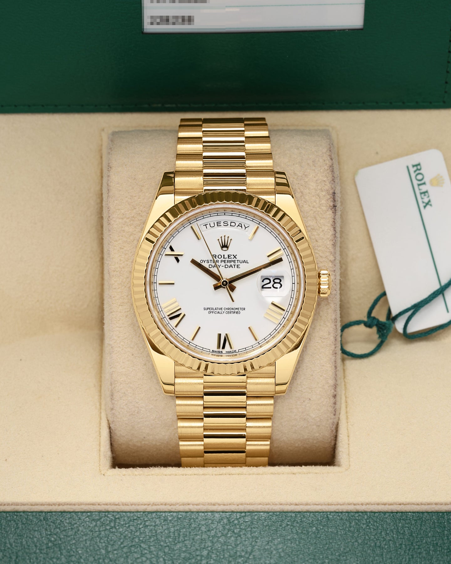 Yellow Gold Rolex Day-Date 40 228238 | Noah's Fine Watches and Jewelry