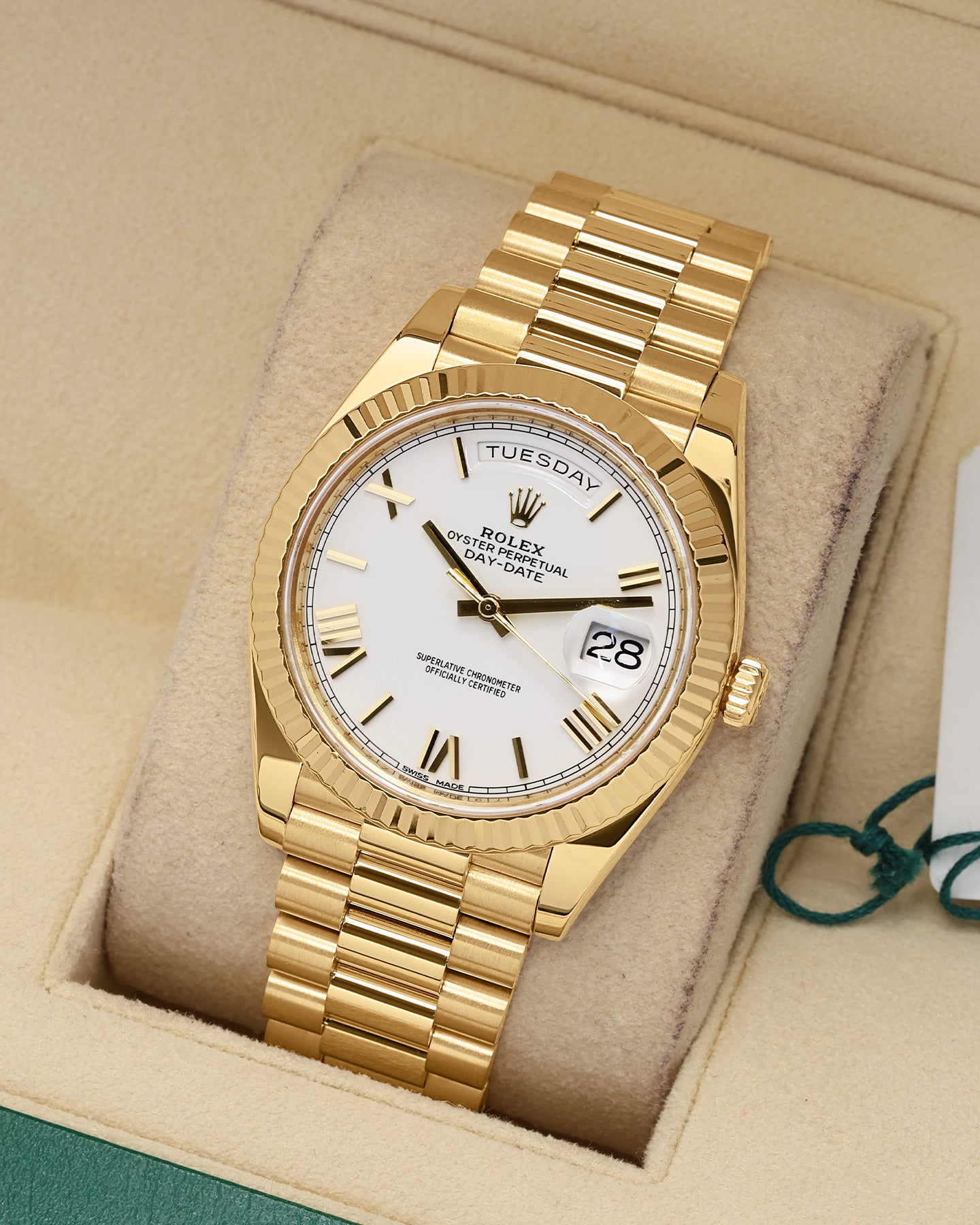 Yellow Gold Rolex Day-Date 40 228238 | Noah's Fine Watches and Jewelry