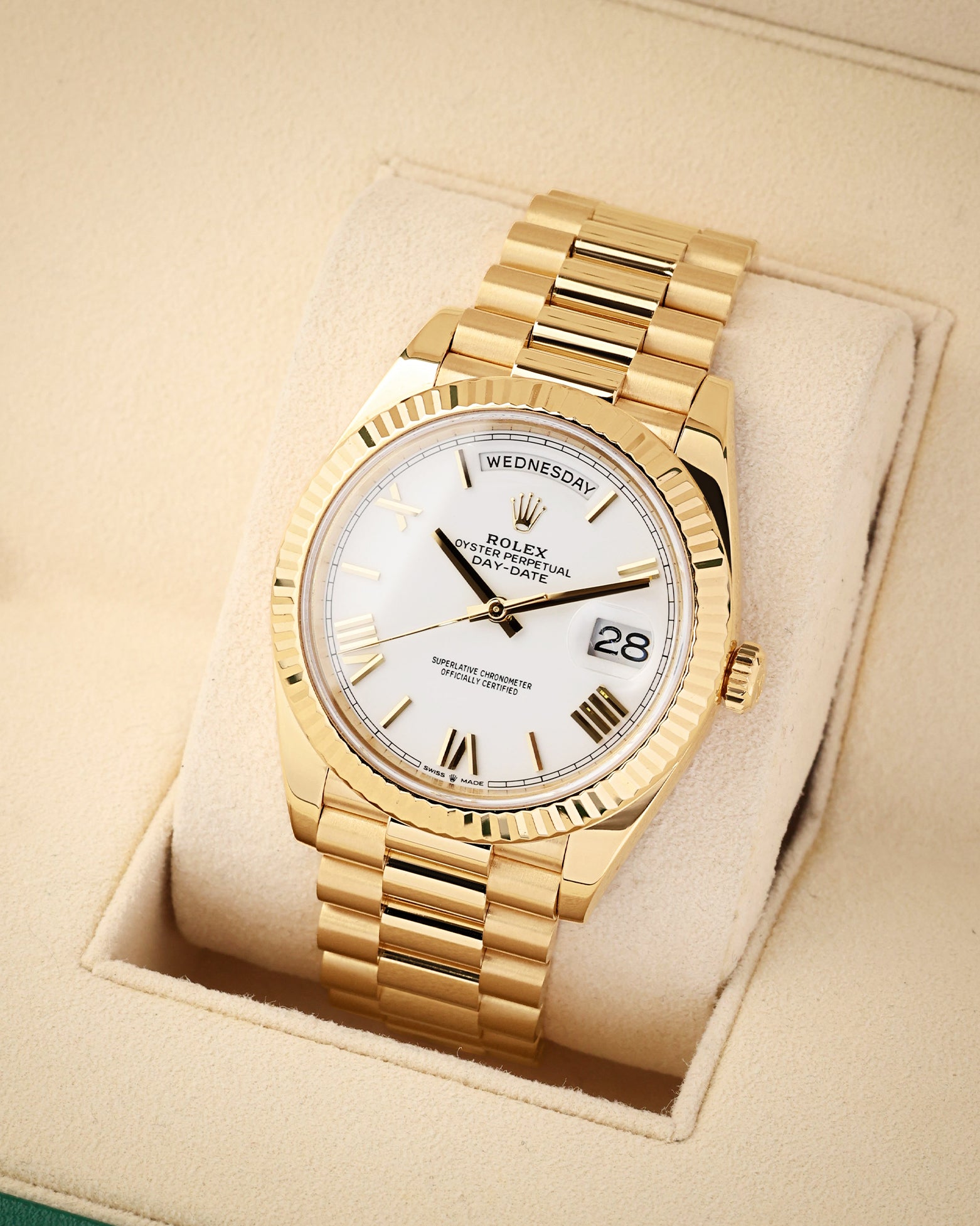 Yellow Gold Rolex Day-Date 40 228238 | Noah's Fine Watches Dallas