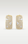 Yellow Gold 1CT Diamond Pave Hoops at Noah's Fine Watches & Jewelry