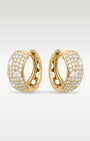 Yellow Gold 1CT Diamond Pave Hoops at Noah's Fine Watches & Jewelry