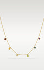 Yellow Gold 3.4CT Rainbow Sapphire Necklace at Noah's Fine Watches & Jewelry