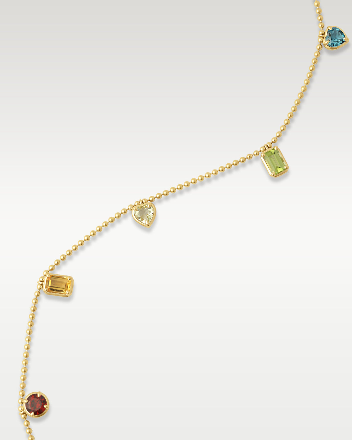 Yellow Gold 3.4CT Rainbow Sapphire Necklace at Noah's Fine Watches & Jewelry