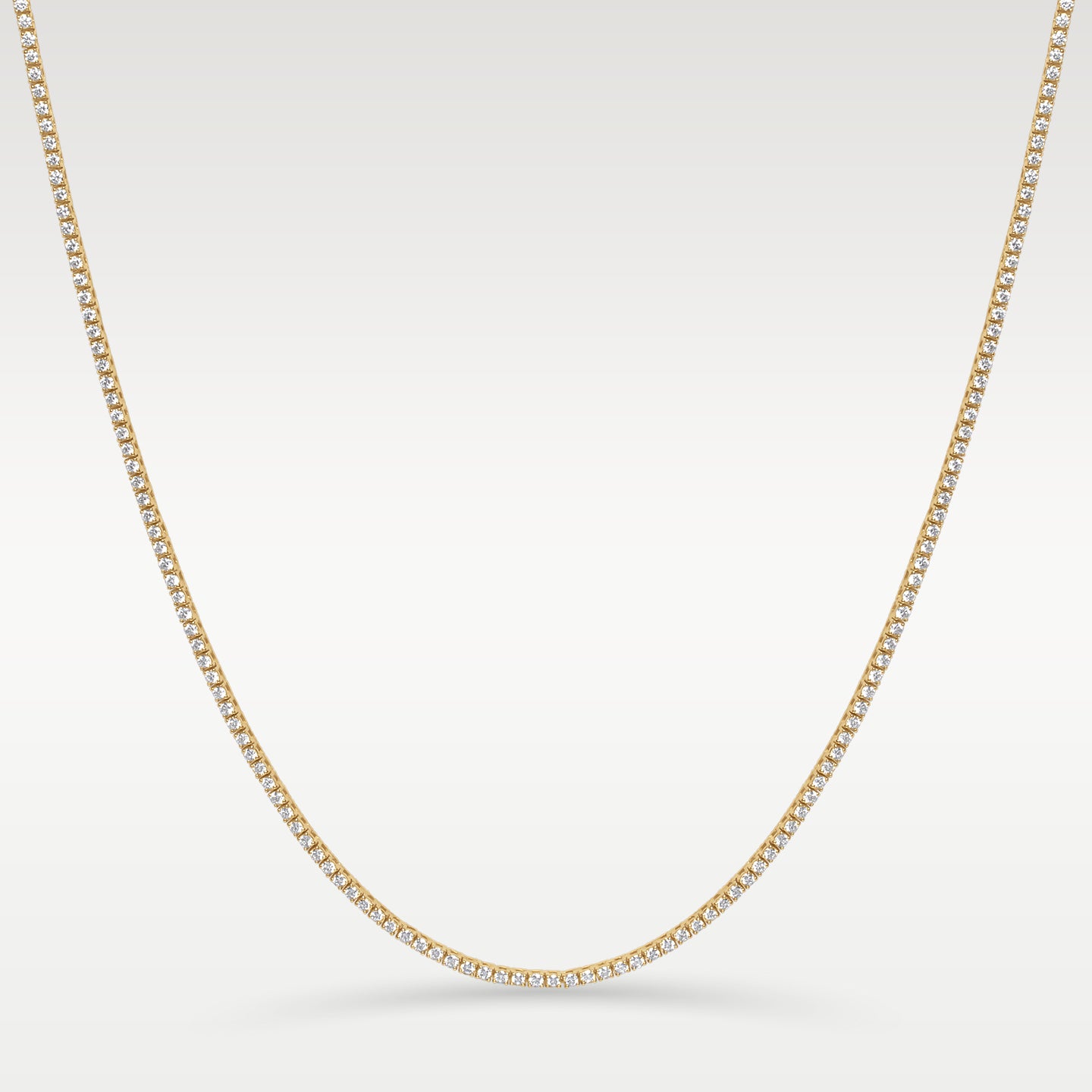 Yellow Gold 5.99ct Diamond Tennis Necklace | Noah's Fine Jewelry Dallas