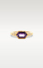 14k Yellow Gold Amethyst & Diamond Hexagonal Ring | Noah's fine Jewelry Dallas, Texas