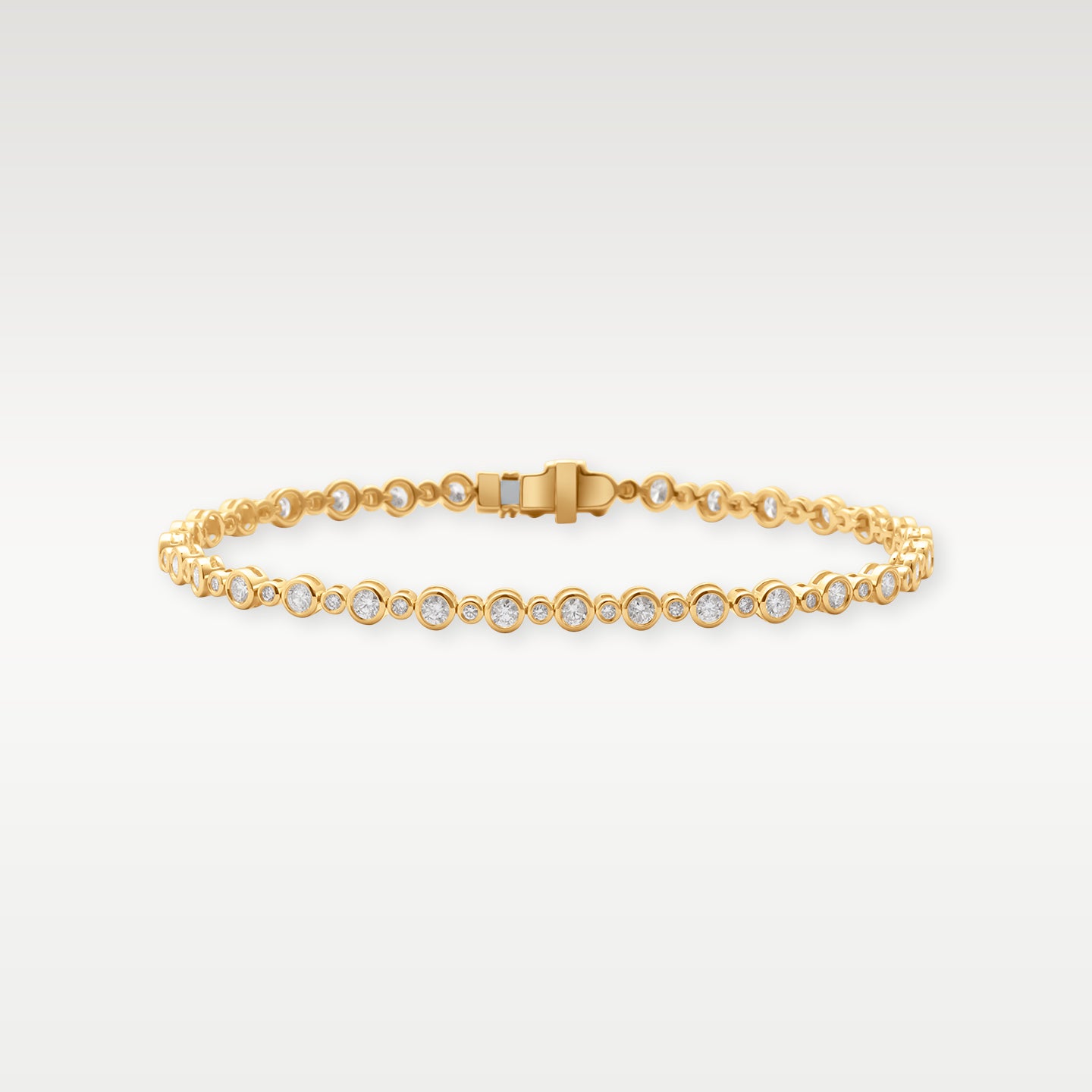 Yellow Gold Bezel Diamond Bracelet | Noah's Fine Jewelry Dallas, Texas