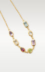 Yellow Gold Colorful Multi-Stone Chain Bracelet | Noah's Fine Jewelry Dallas, Texas
