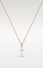 14k Yellow Gold Cross Diamond Necklace | Noah's Fine Jewelry Dallas, TX