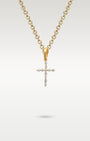 14k Yellow Gold Cross Diamond Necklace | Noah's Fine Jewelry Dallas, TX