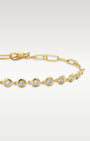 Yellow Gold Diamond Bezel Paperclip Bracelet | Noah's Fine Jewelry Frisco, TX