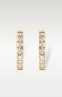 Yellow Gold Diamond Huggie Hoop Earrings | Noah's Fine Jewelry Dallas